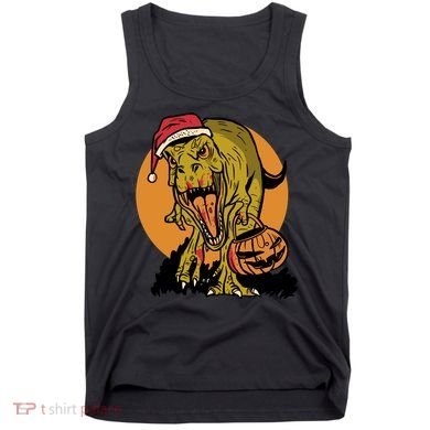 TRex Santa Trick Or Treating Halloween Funny Tank Top