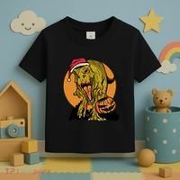 TRex Santa Trick Or Treating Halloween Funny Toddler T-Shirt thumb 3