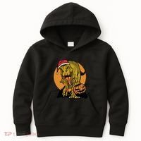 TRex Santa Trick Or Treating Halloween Funny Kids Hoodie thumb 0