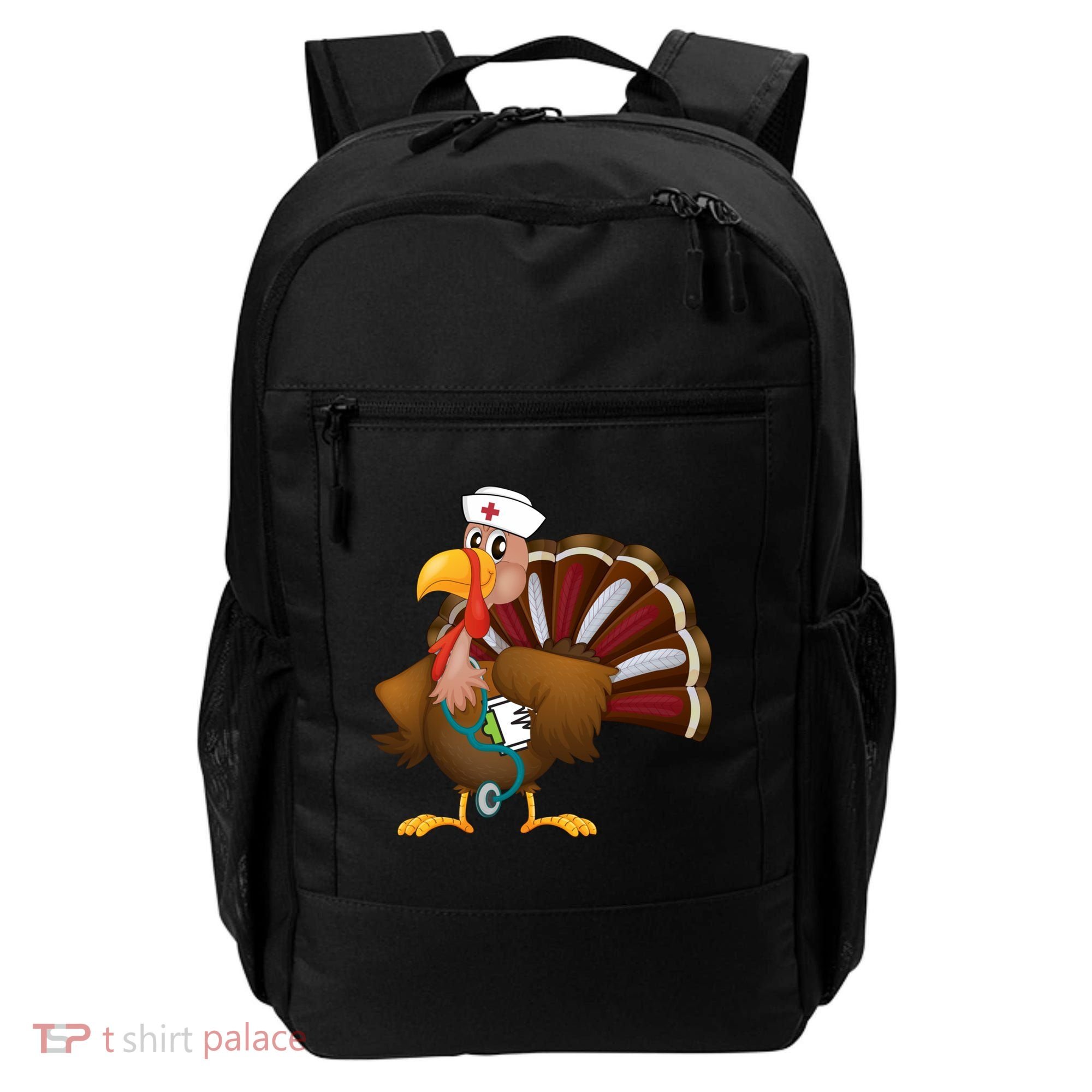Thanksgiving Scrub Tops Turkey Nurse Gift Holiday Nursing Cool Gift Backpack