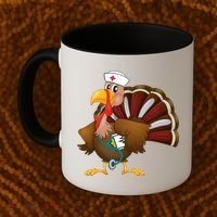 Thanksgiving Scrub Tops Turkey Nurse Gift Holiday Nursing Cool Gift Coffee Mug thumb 2