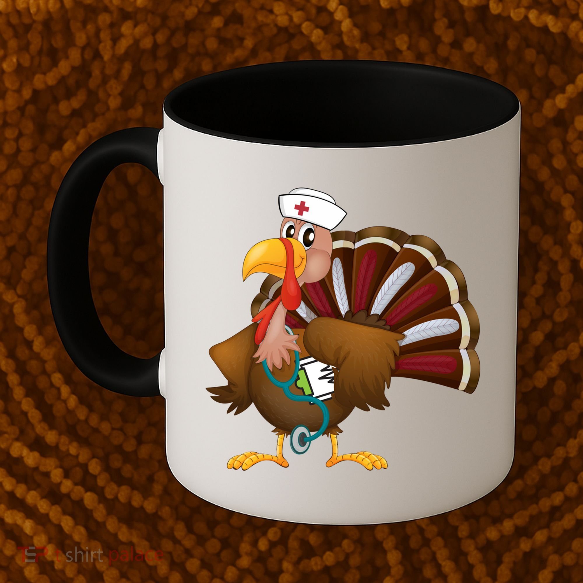 Thanksgiving Scrub Tops Turkey Nurse Gift Holiday Nursing Cool Gift Coffee Mug