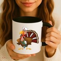 Thanksgiving Scrub Tops Turkey Nurse Gift Holiday Nursing Cool Gift Coffee Mug thumb 3