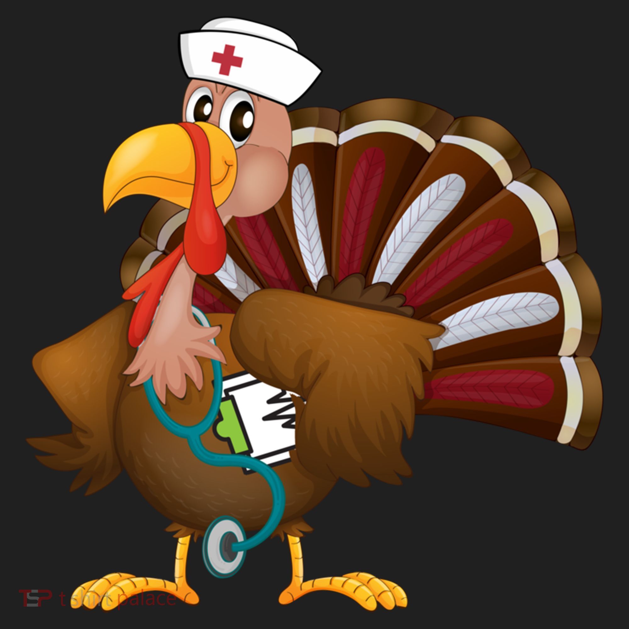 Thanksgiving Scrub Tops Turkey Nurse Gift Holiday Nursing Cool Gift Golf Towel