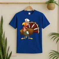 Thanksgiving Scrub Tops Turkey Nurse Gift Holiday Nursing Cool Gift T-Shirt thumb 2