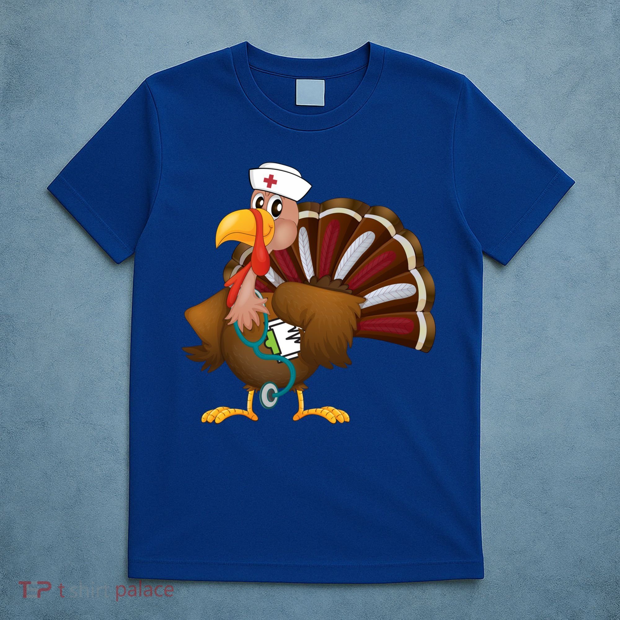 Thanksgiving Scrub Tops Turkey Nurse Gift Holiday Nursing Cool Gift T-Shirt