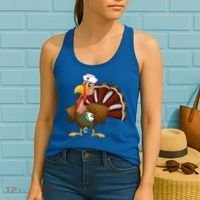 Thanksgiving Scrub Tops Turkey Nurse Gift Holiday Nursing Cool Gift Women's Tank Top thumb 2