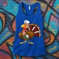 Thanksgiving Scrub Tops Turkey Nurse Gift Holiday Nursing Cool Gift Women's Tank Top thumb 3