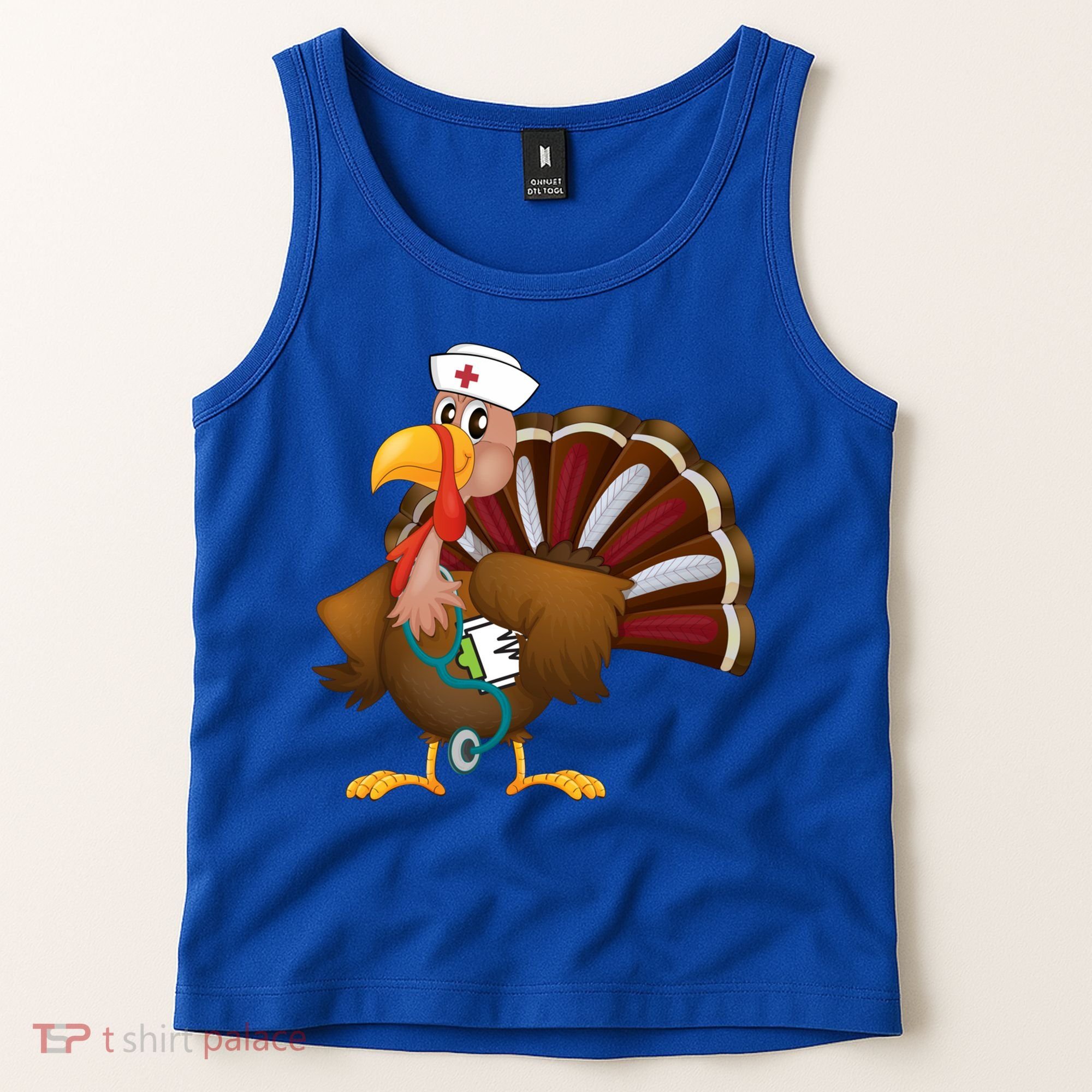 Thanksgiving Scrub Tops Turkey Nurse Gift Holiday Nursing Cool Gift Tank Top