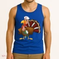Thanksgiving Scrub Tops Turkey Nurse Gift Holiday Nursing Cool Gift Tank Top thumb 3