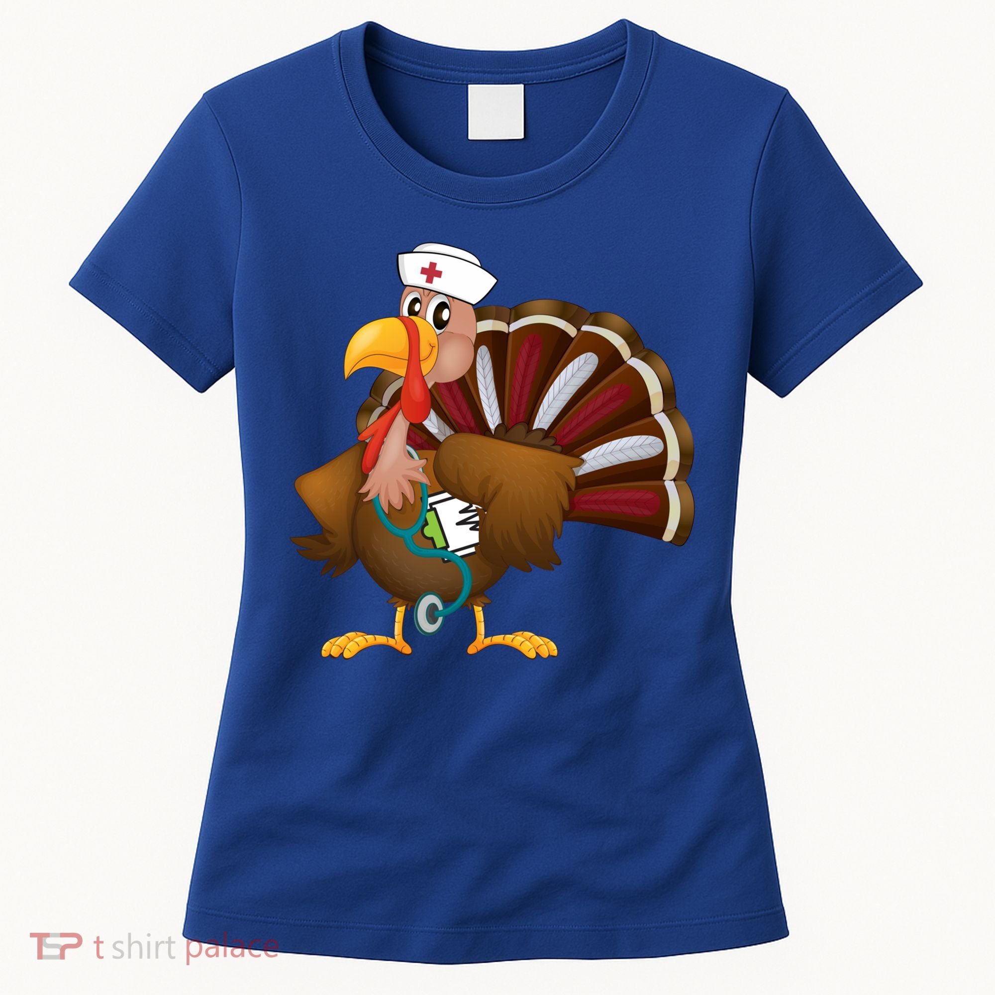 Thanksgiving Scrub Tops Turkey Nurse Gift Holiday Nursing Cool Gift Women's T-Shirt