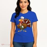 Thanksgiving Scrub Tops Turkey Nurse Gift Holiday Nursing Cool Gift Women's T-Shirt thumb 4