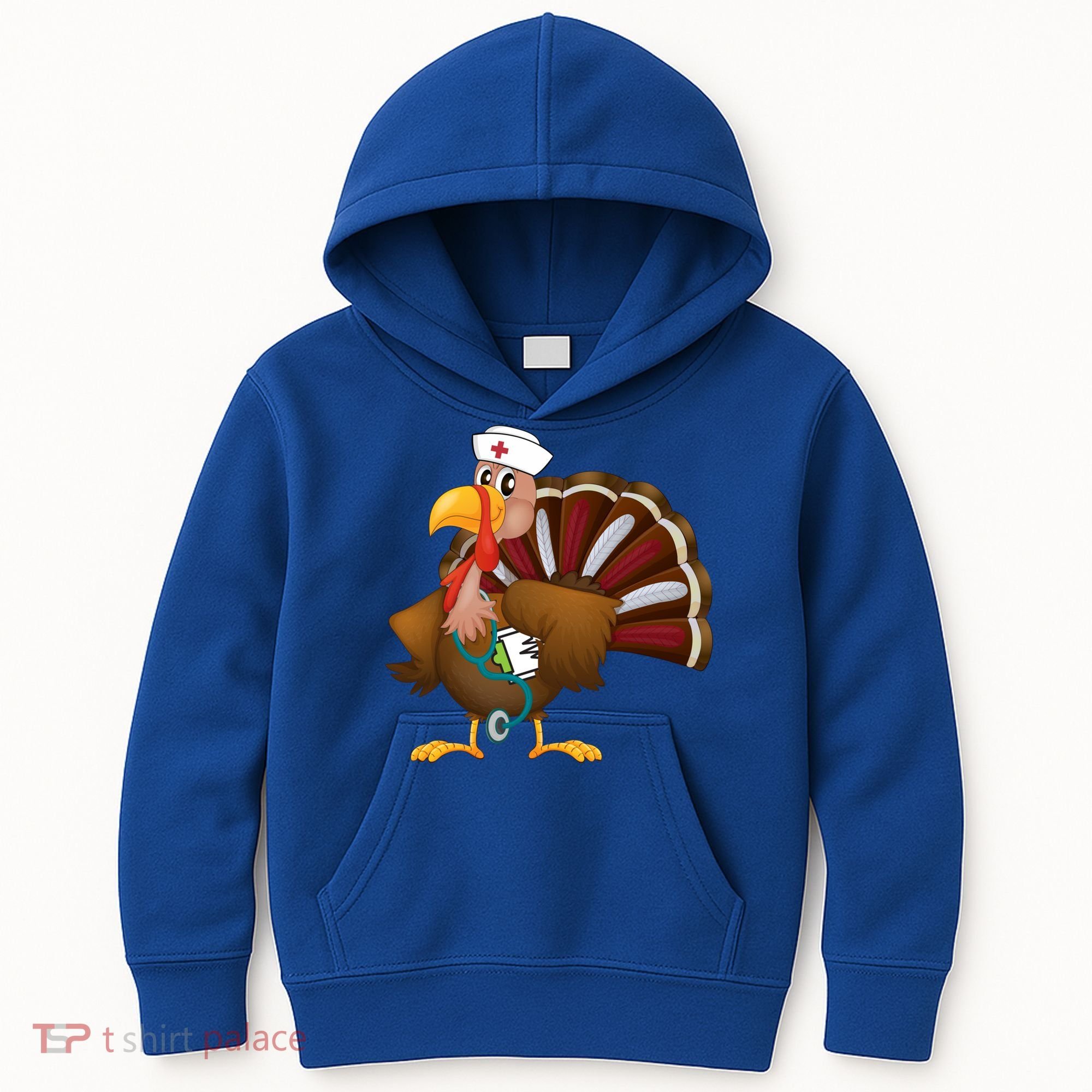 Thanksgiving Scrub Tops Turkey Nurse Gift Holiday Nursing Cool Gift Kids Hoodie