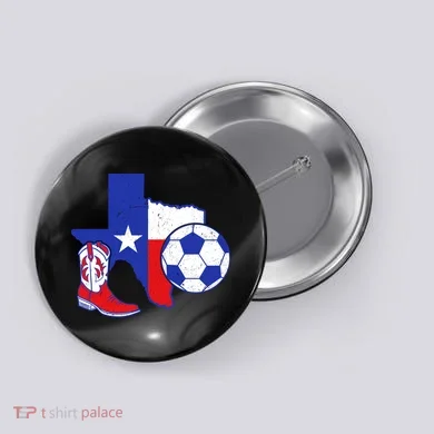 Texas Soccer Button