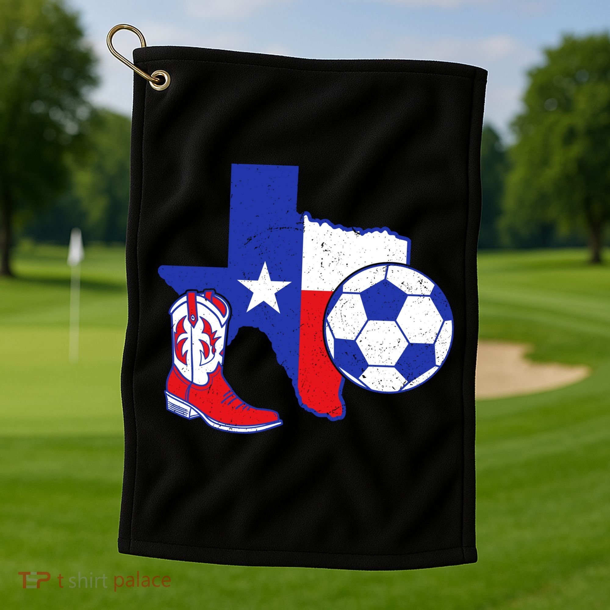 Texas Soccer Golf Towel