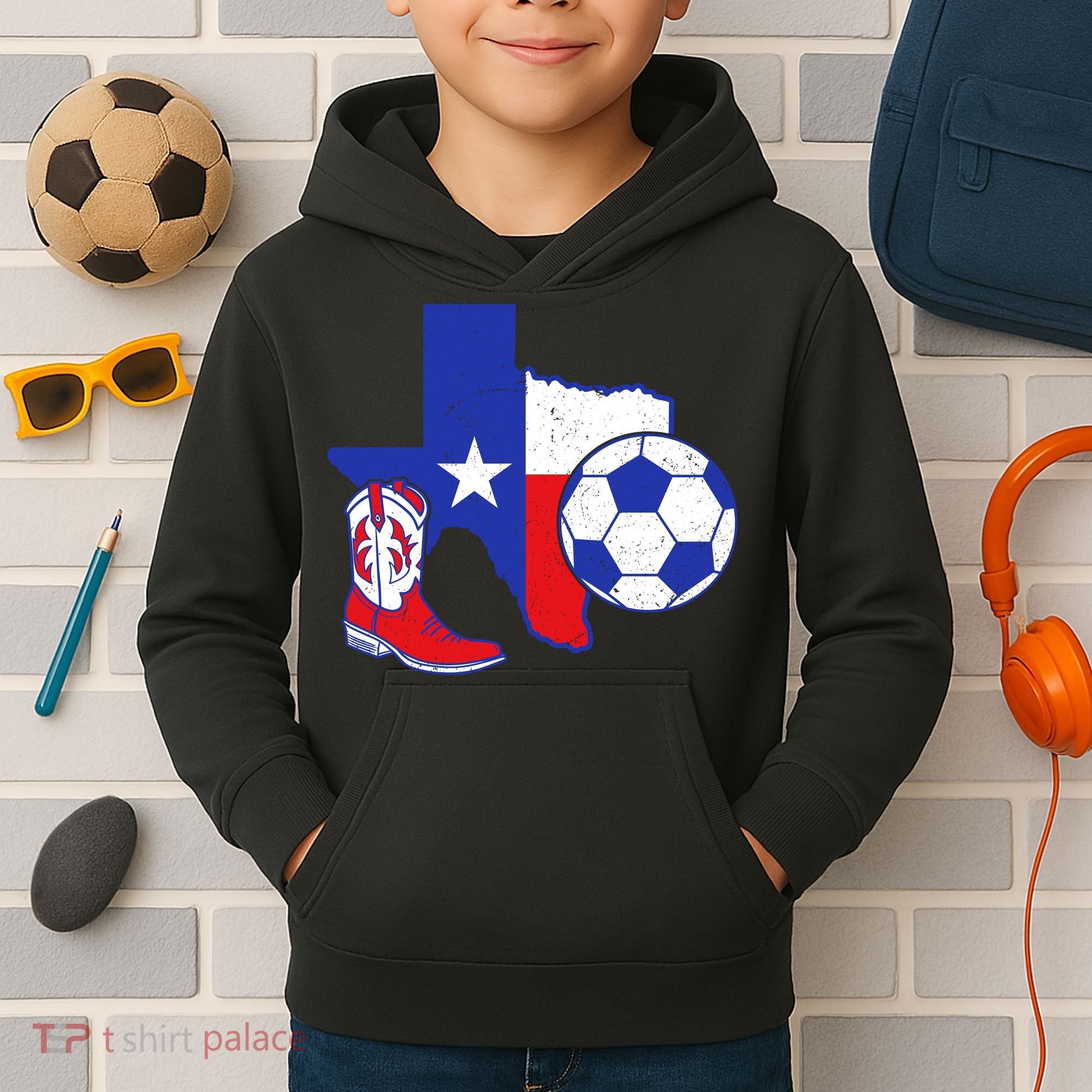 Texas Soccer Kids Hoodie