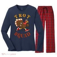 Trot Squad Thanksgiving Turkey Trot Costume Women's Long Sleeve Flannel Pajama Set  thumb 0