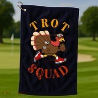 Trot Squad Thanksgiving Turkey Trot Costume Golf Towel thumb 1
