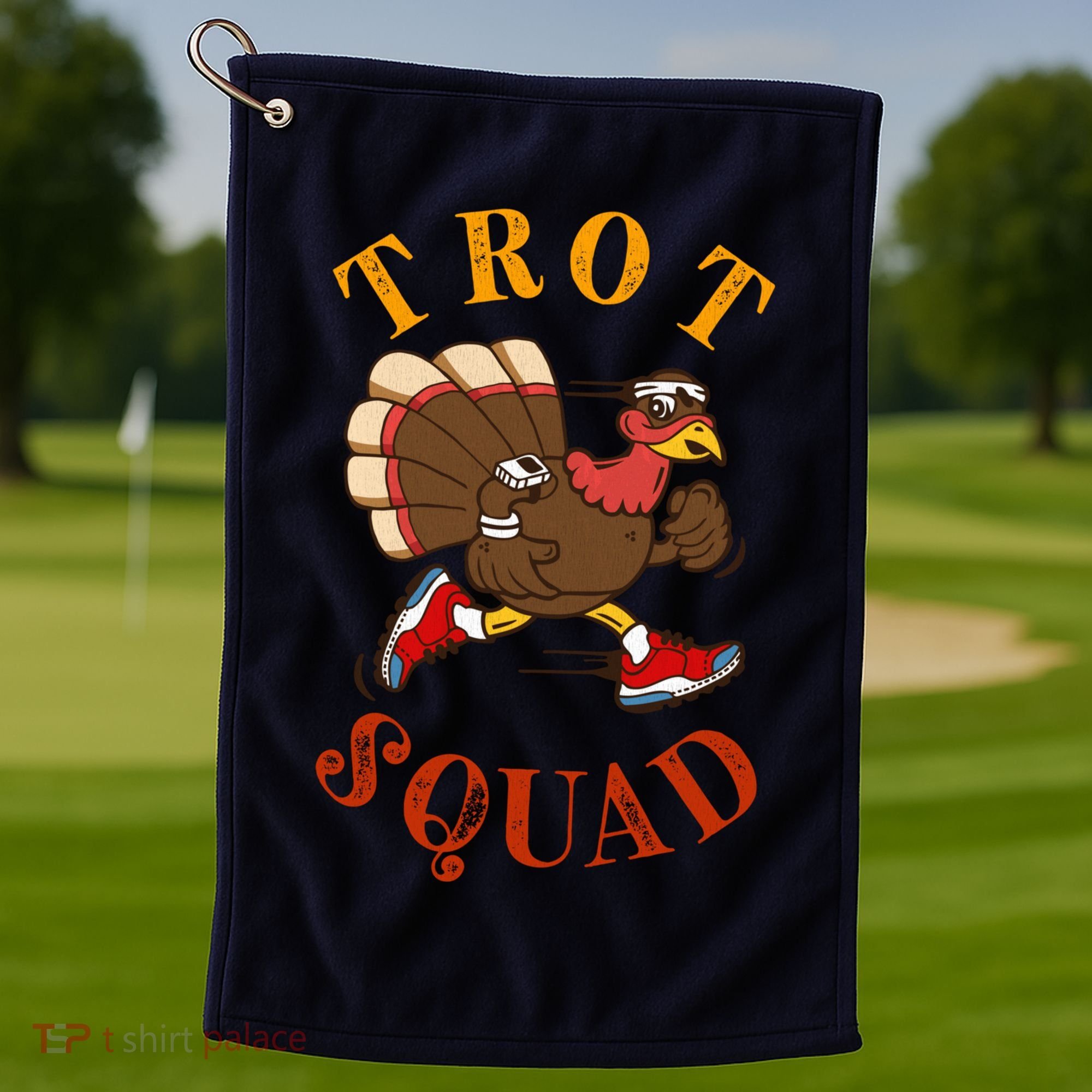 Trot Squad Thanksgiving Turkey Trot Costume Golf Towel