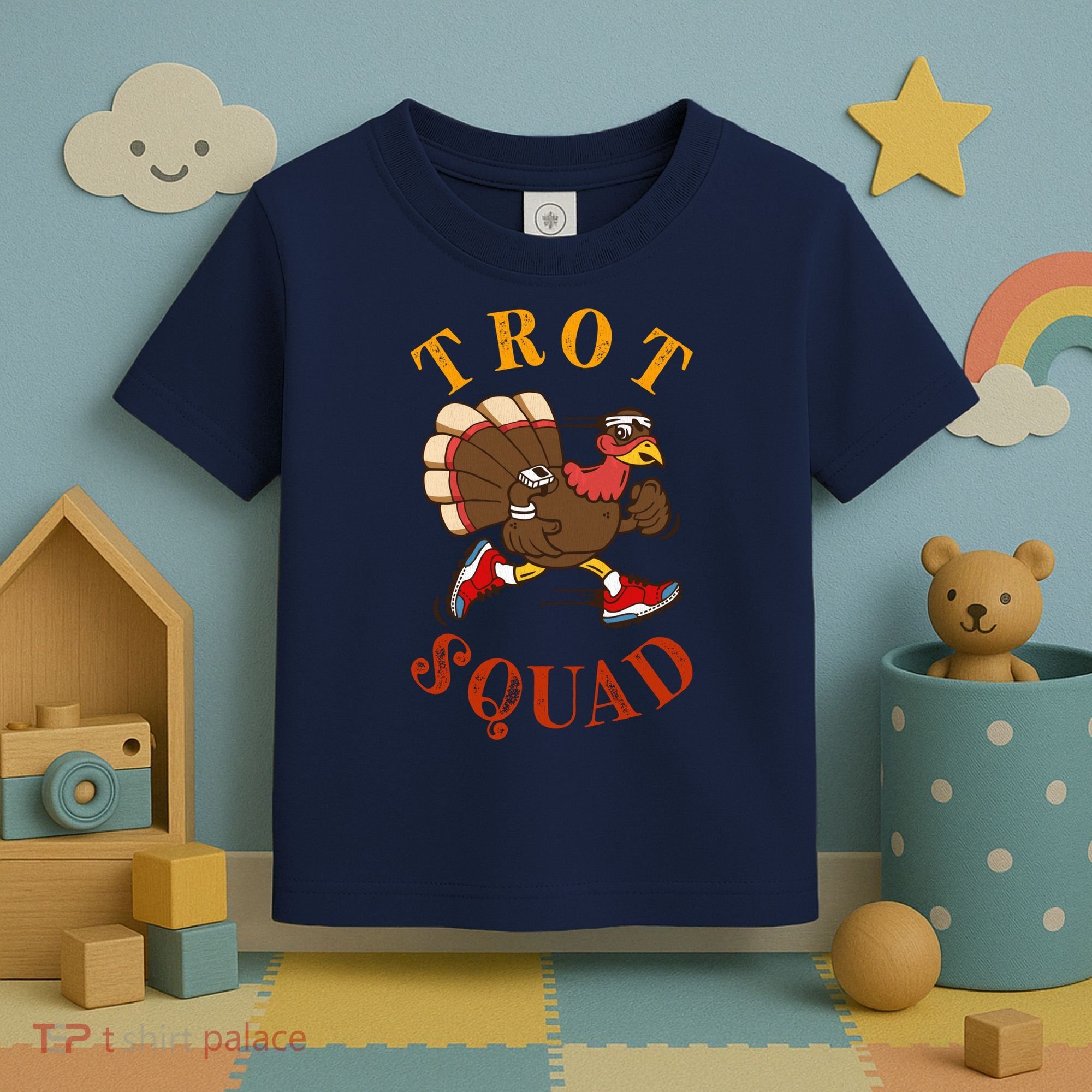 Trot Squad Thanksgiving Turkey Trot Costume Toddler T-Shirt