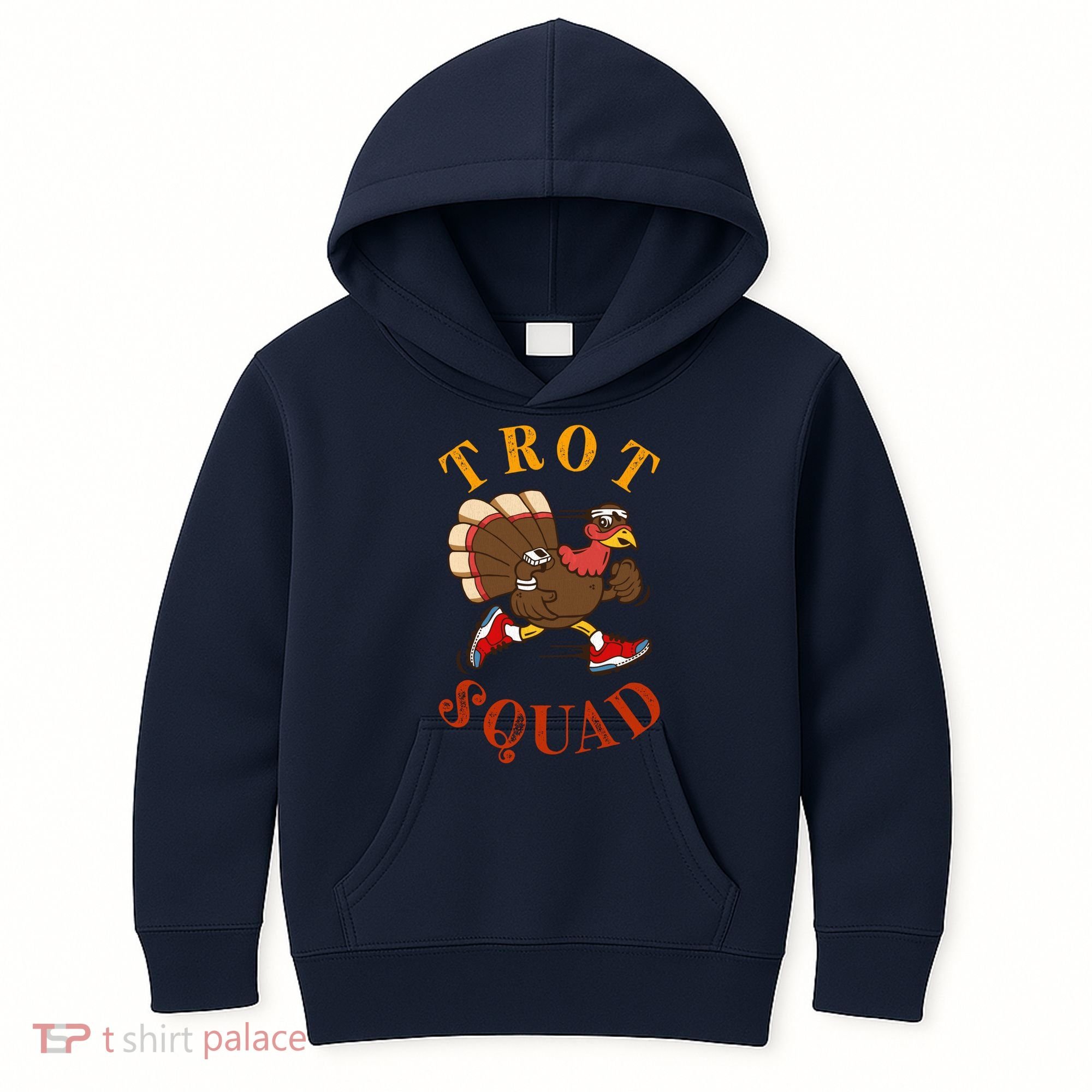 Trot Squad Thanksgiving Turkey Trot Costume Kids Hoodie