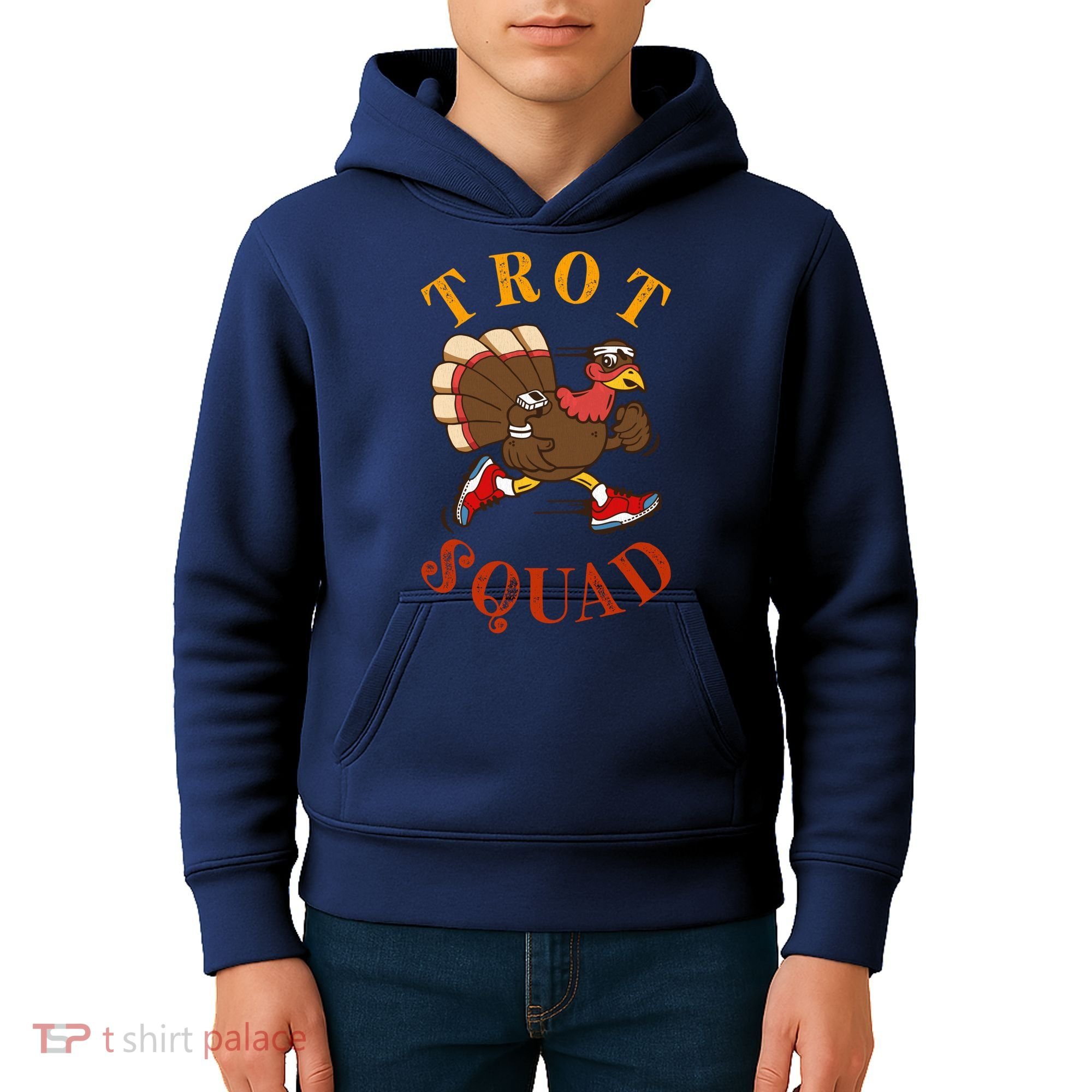Trot Squad Thanksgiving Turkey Trot Costume Kids Hoodie