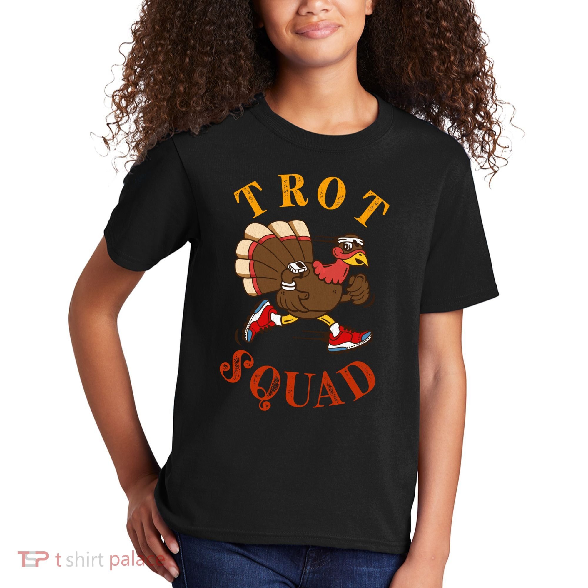 Trot Squad Thanksgiving Turkey Trot Costume Kids T-Shirt