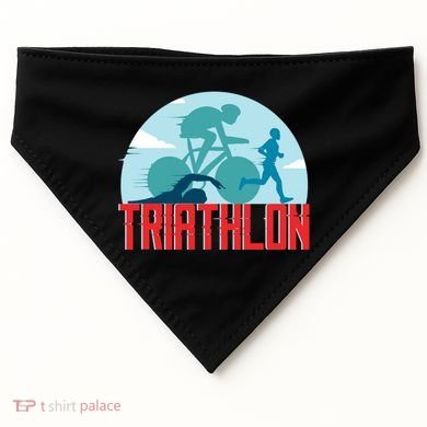 That Says Triathlon Gift USA-Made Doggie Bandana
