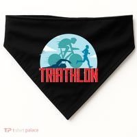 That Says Triathlon Gift USA-Made Doggie Bandana thumb 0