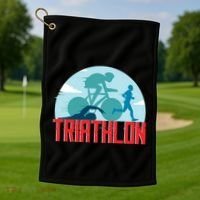 That Says Triathlon Gift Golf Towel thumb 1