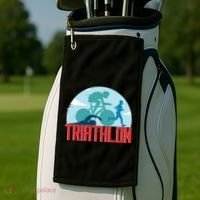 That Says Triathlon Gift Golf Towel thumb 2