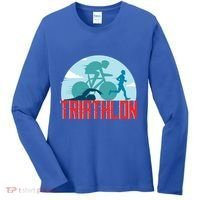 That Says Triathlon Gift Women's Long Sleeve Shirt thumb 0