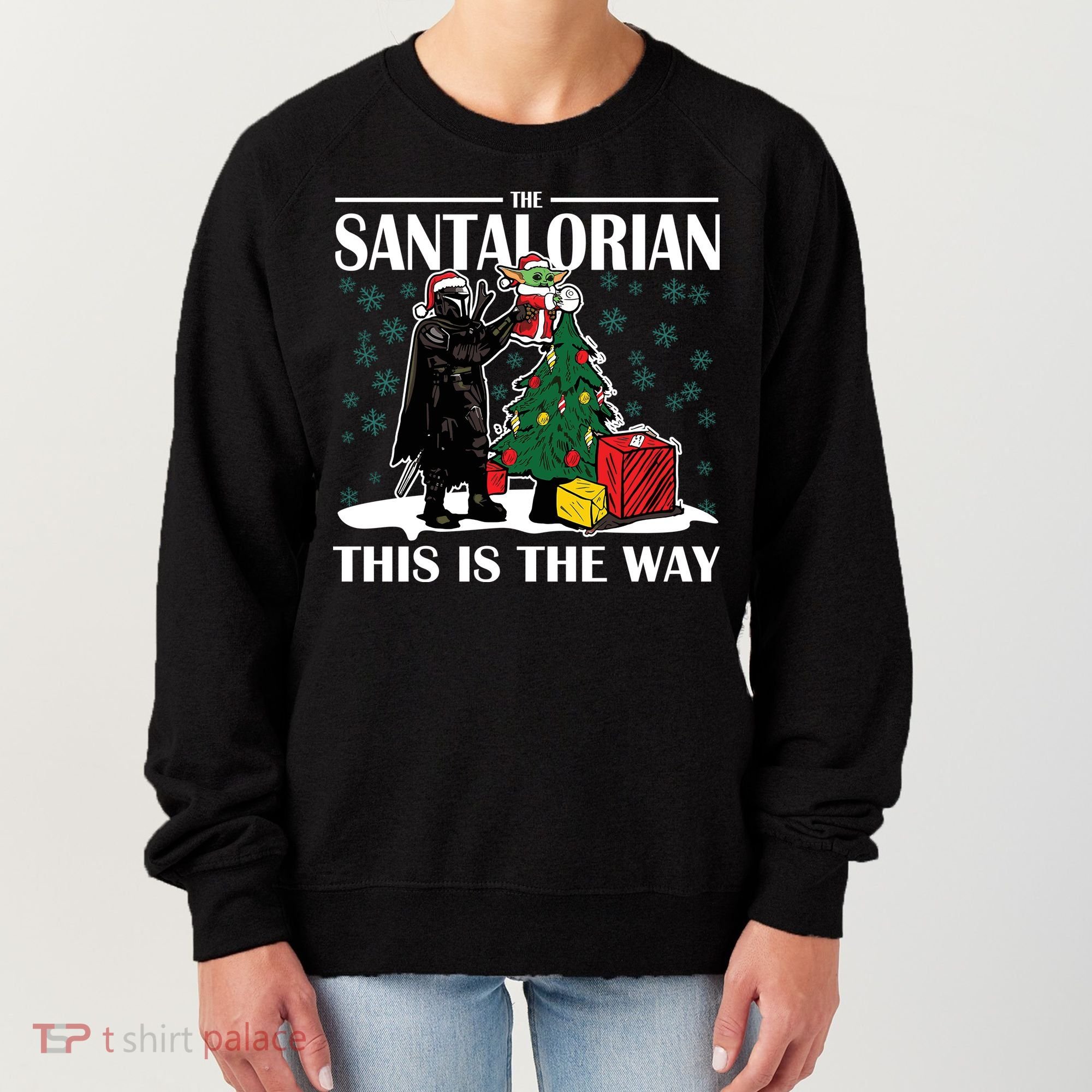 The Santalorian This Is The Way Funny Star Christmas Women's Sweatshirt