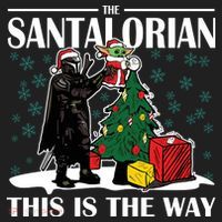 The Santalorian This Is The Way Funny Star Christmas Beanie thumb 2