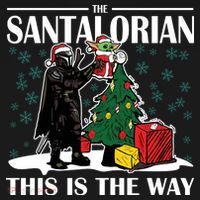 The Santalorian This Is The Way Funny Star Christmas Women's Hoodie thumb 2