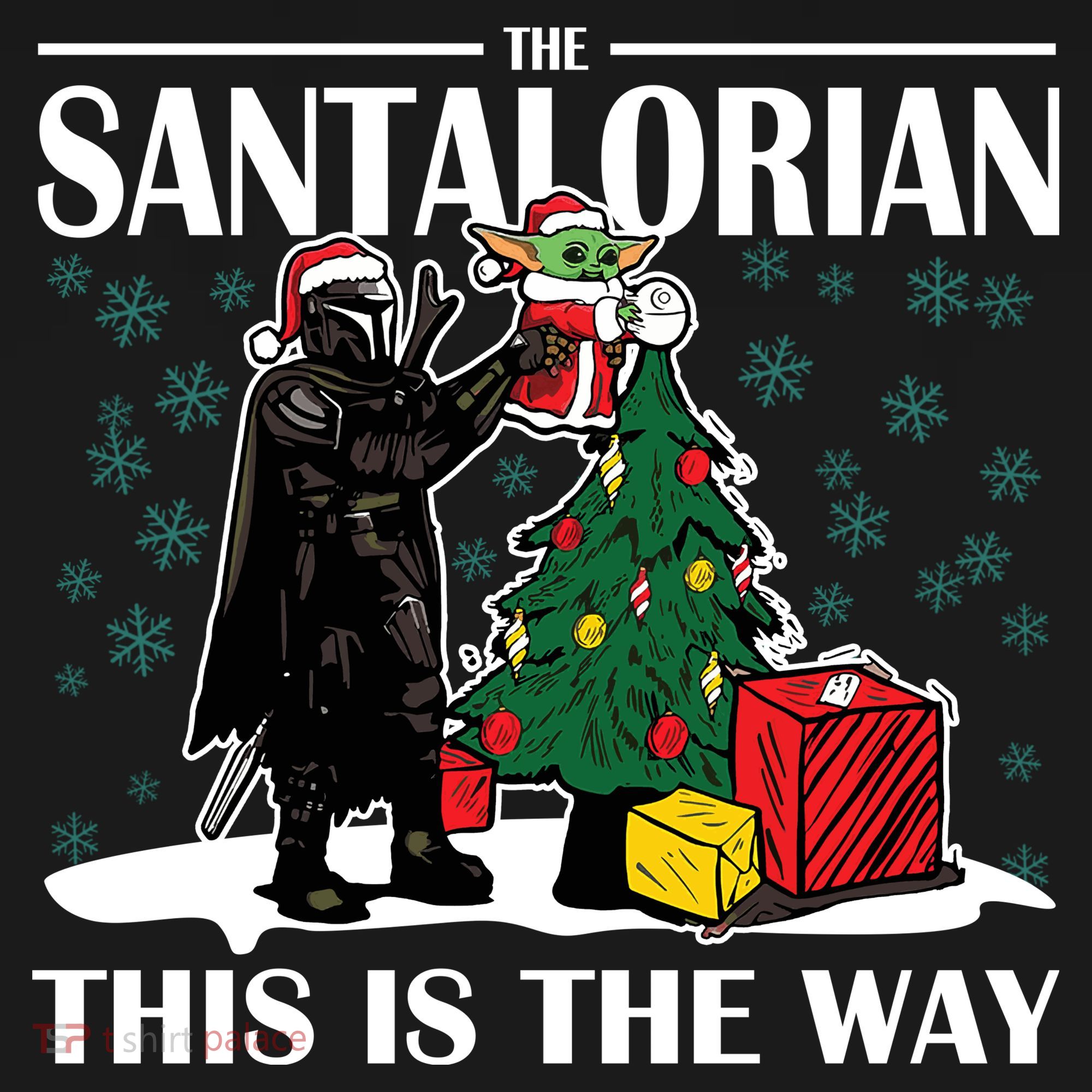 The Santalorian This Is The Way Funny Star Christmas Women's Hoodie