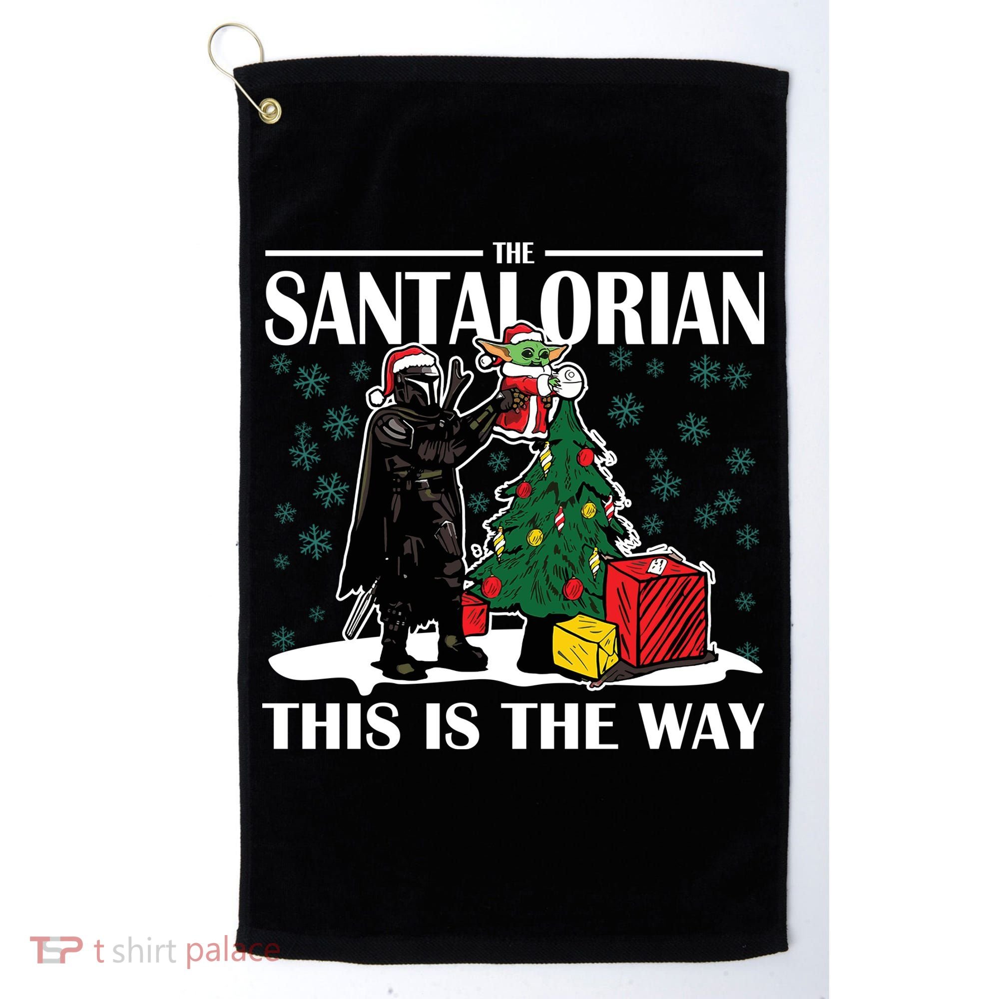 The Santalorian This Is The Way Funny Star Christmas Golf Towel