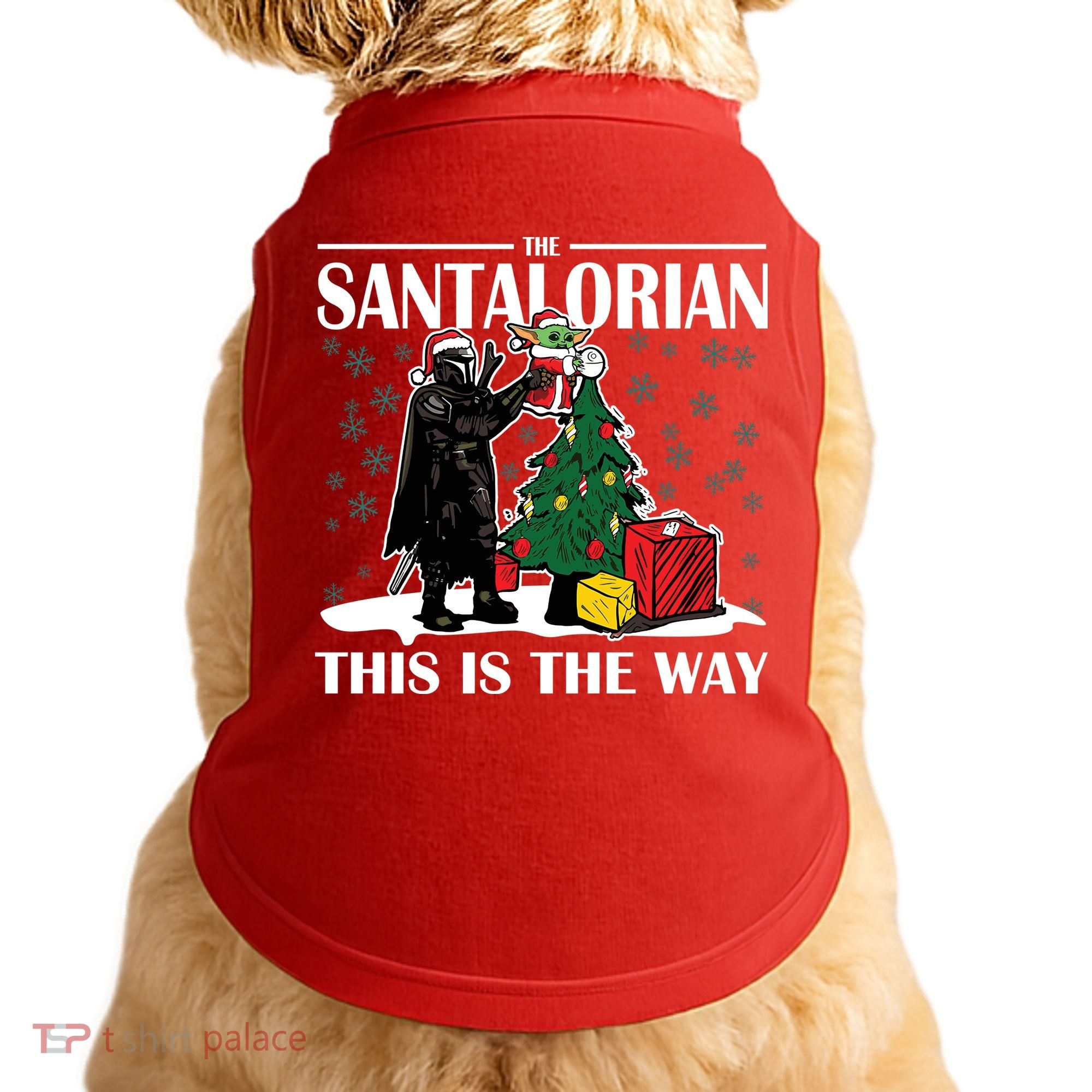 The Santalorian This Is The Way Funny Star Christmas Doggie Tank