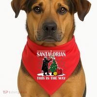 The Santalorian This Is The Way Funny Star Christmas USA-Made Doggie Bandana thumb 1