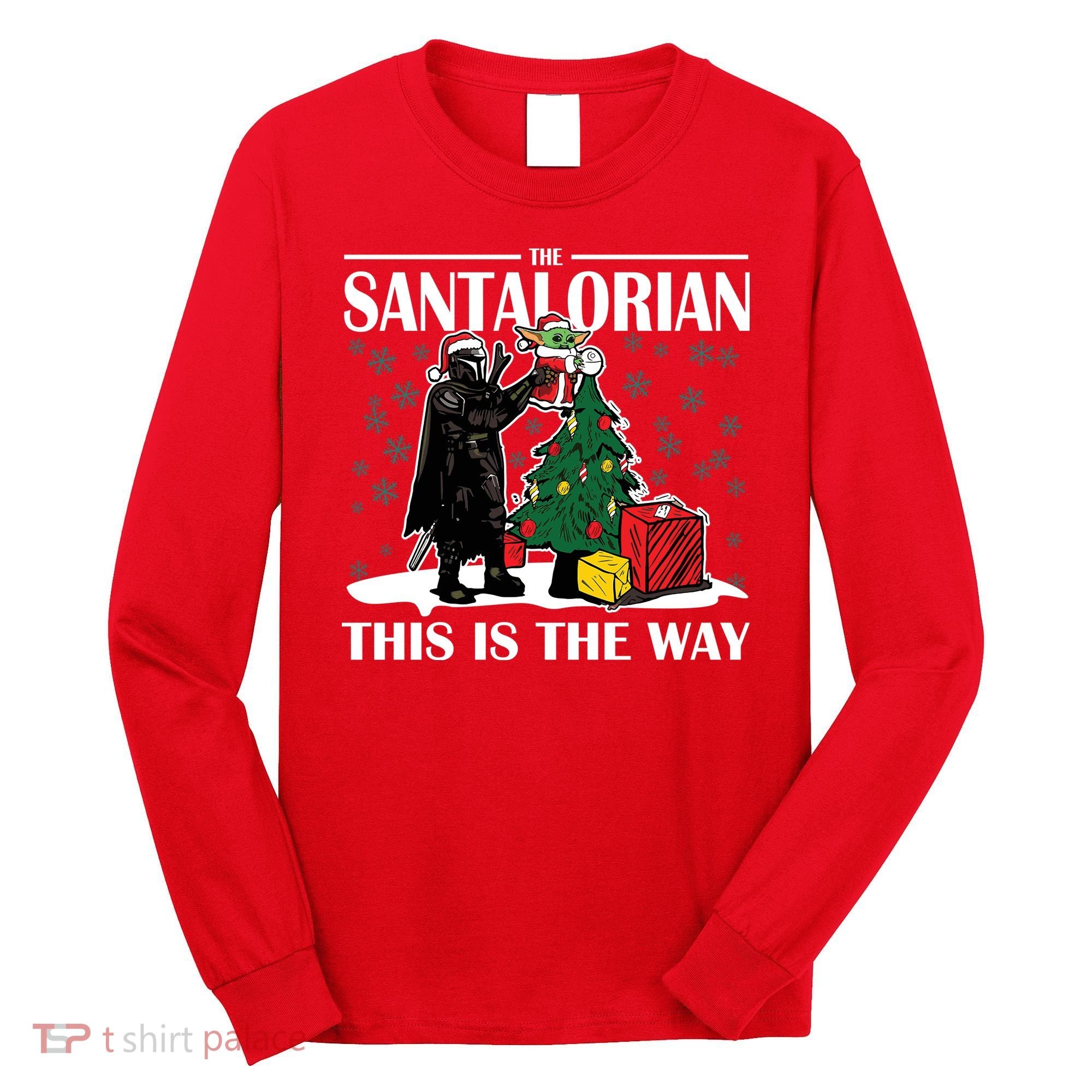 The Santalorian This Is The Way Funny Star Christmas Long Sleeve Shirt