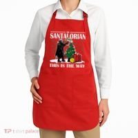 The Santalorian This Is The Way Funny Star Christmas Apron thumb 2