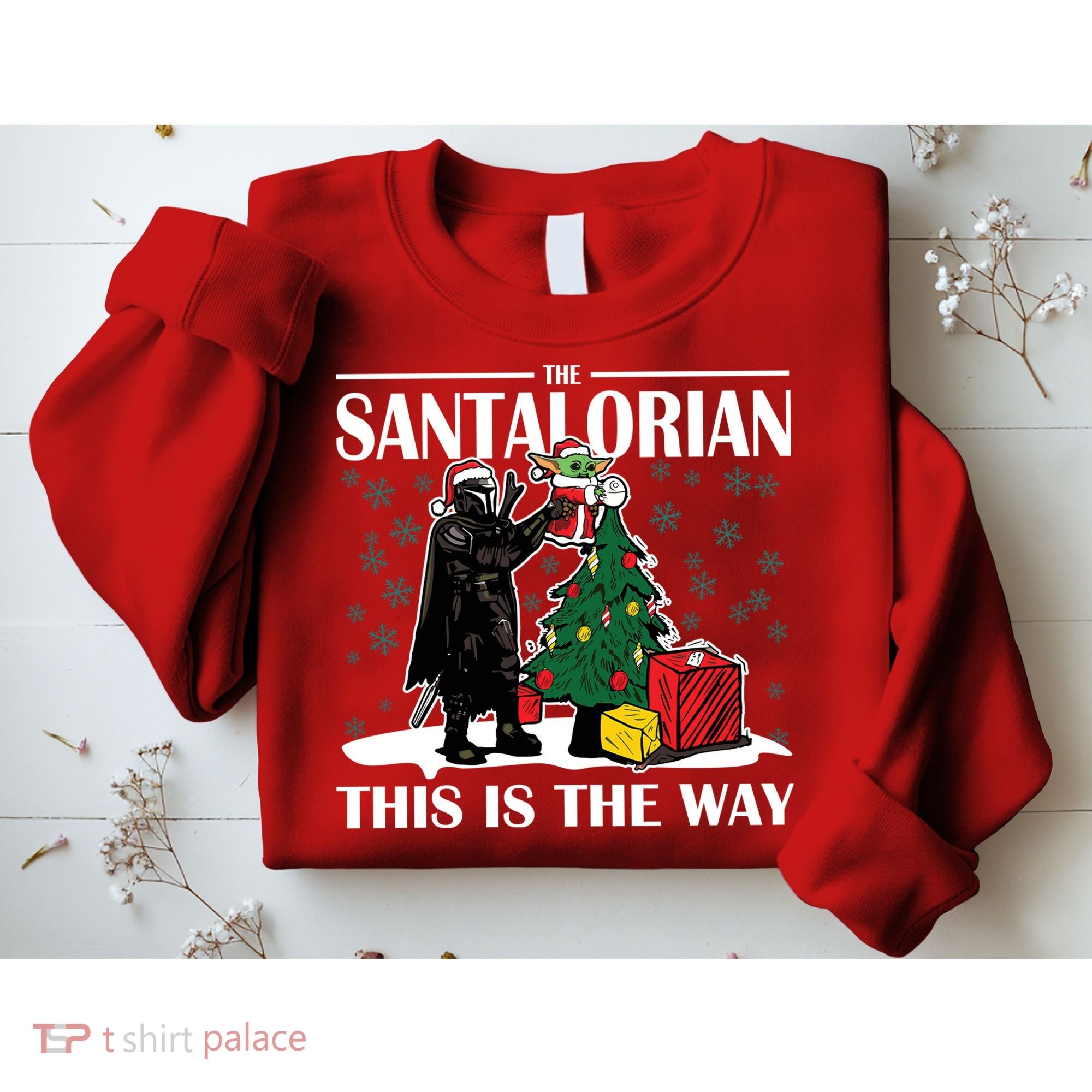 The Santalorian This Is The Way Funny Star Christmas Sweatshirt