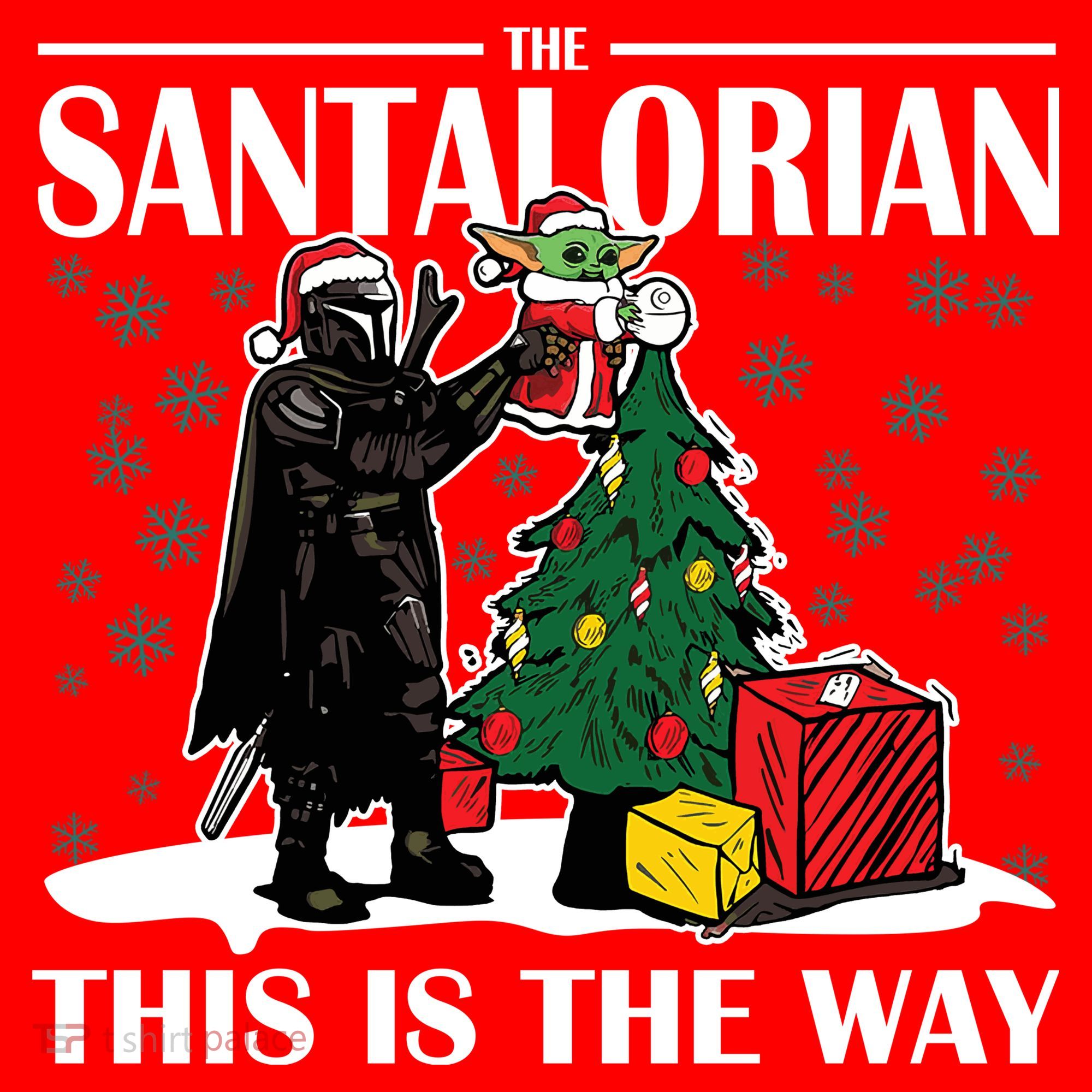 The Santalorian This Is The Way Funny Star Christmas Polo