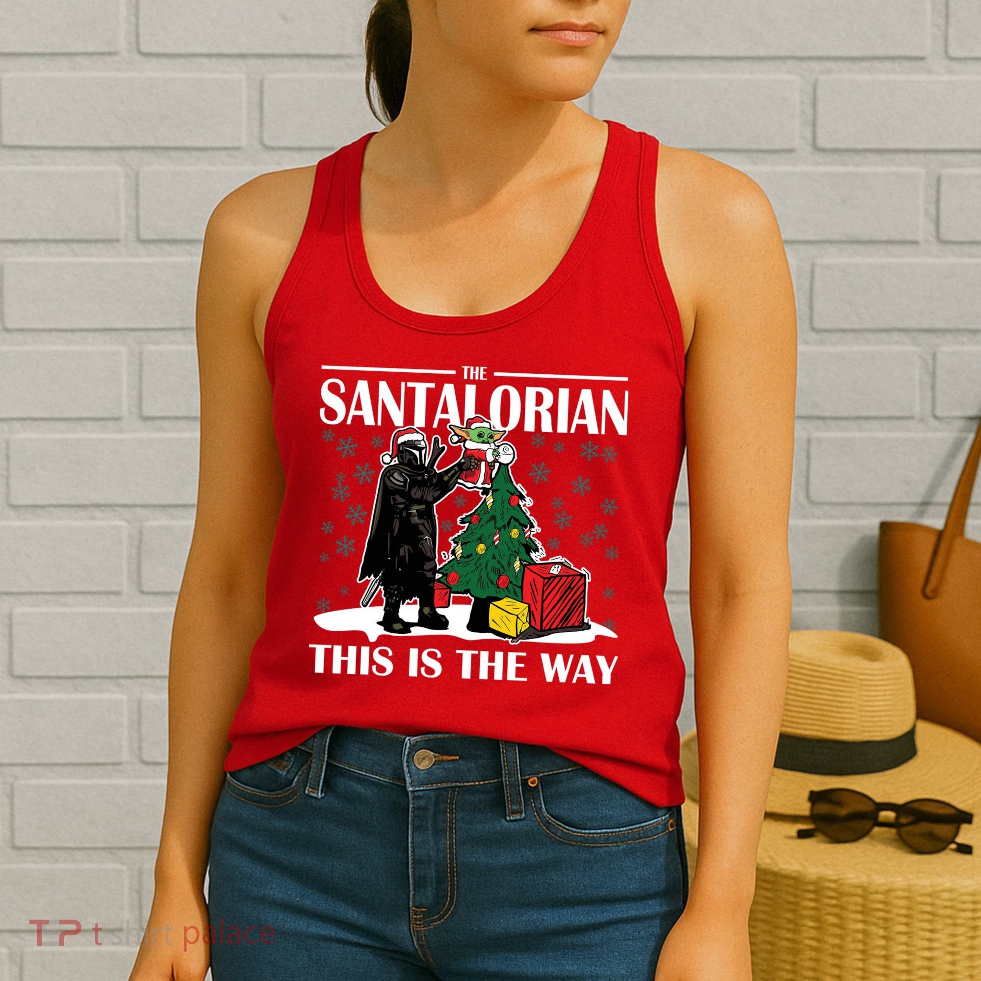 The Santalorian This Is The Way Funny Star Christmas Women's Tank Top