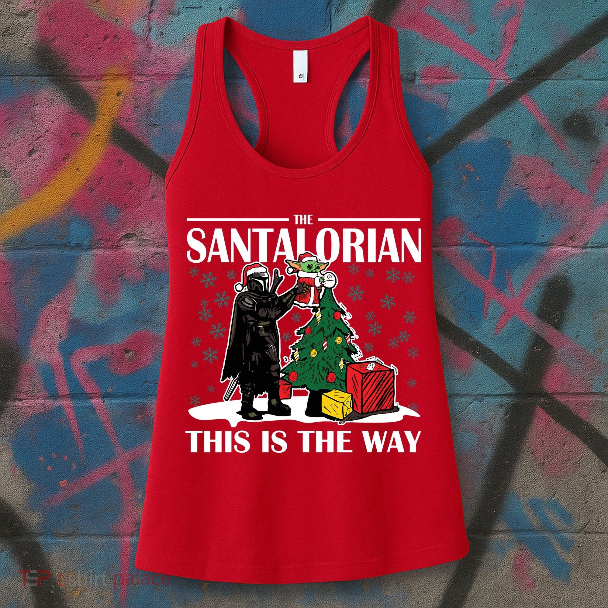 The Santalorian This Is The Way Funny Star Christmas Women's Tank Top