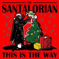 The Santalorian This Is The Way Funny Star Christmas Santa Hat thumb 1
