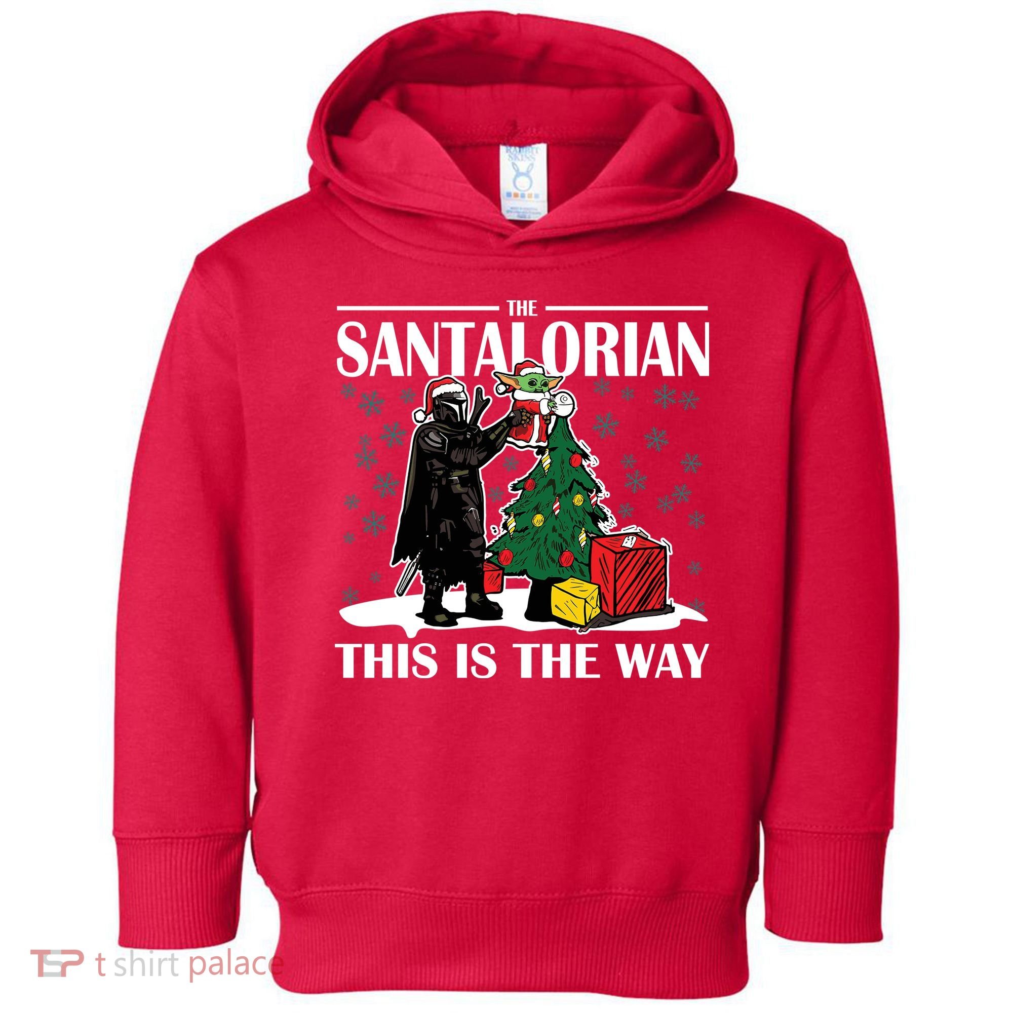 The Santalorian This Is The Way Funny Star Christmas Toddler Hoodie