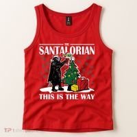 The Santalorian This Is The Way Funny Star Christmas Tank Top thumb 2