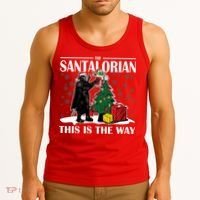 The Santalorian This Is The Way Funny Star Christmas Tank Top thumb 3