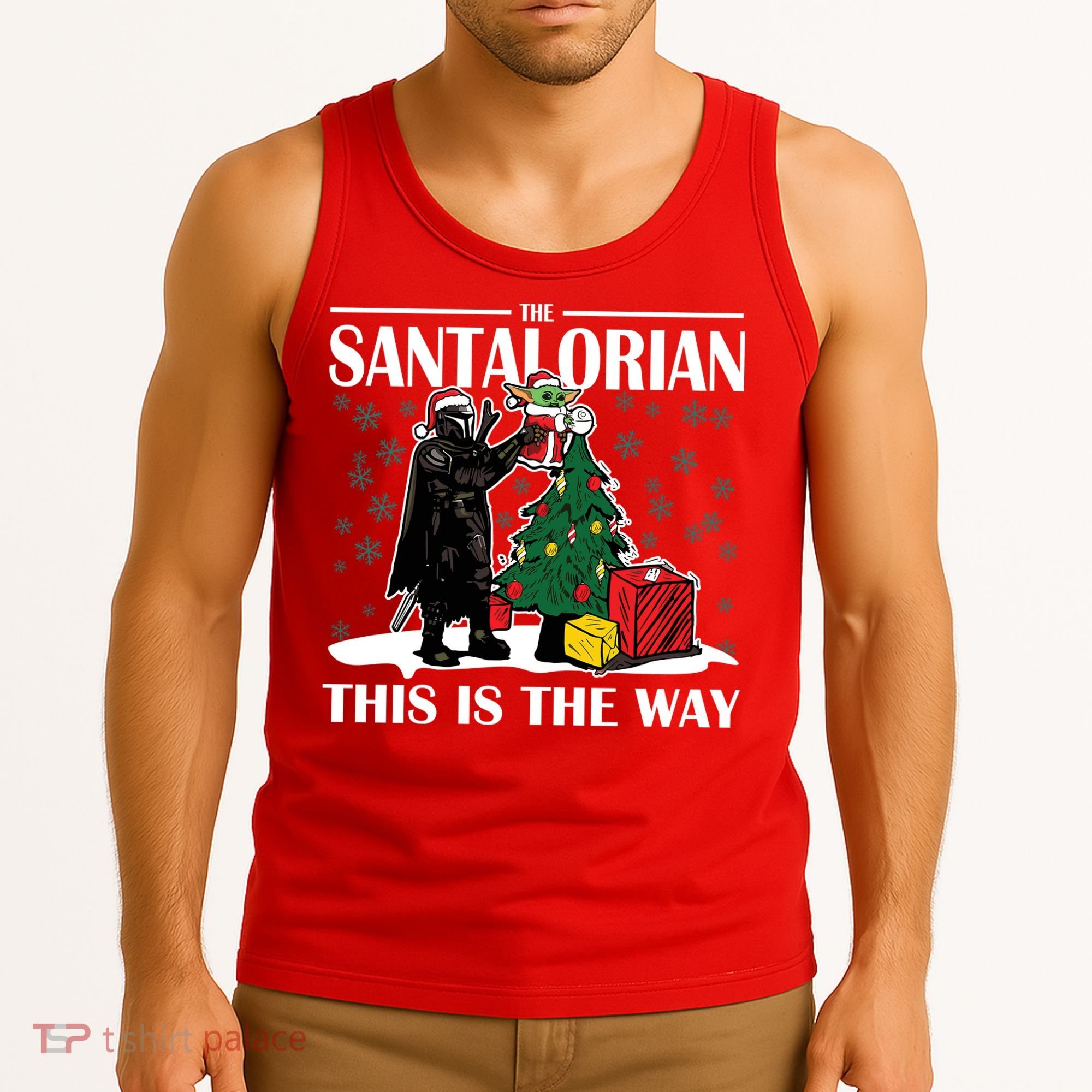 The Santalorian This Is The Way Funny Star Christmas Tank Top